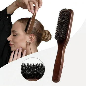 Wildschweinborsten-Haarbürste (Unisex) - Parfümfreie Professionelle Friseur-Styling-Borstenbürste, Geeignet