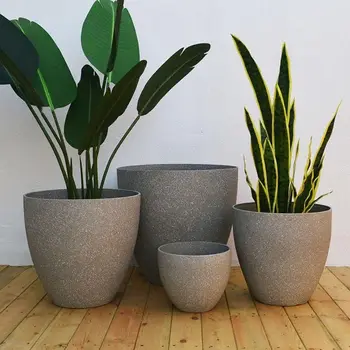 Mattierte Imitation Stein Bonsai Blumentopf Balkon Blumentopf Home Decor Liefert Große-kapazität Pflanzen
