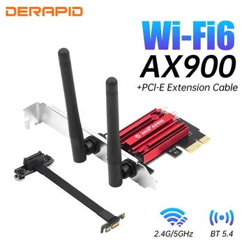 WiFi 6 Netzwerkkarte PCIe X1 Dualband Wireless 2,4 G/5 GHz 5,4 Wi-Fi6 Bluetooth-Hochgeschwindigkeitsantennen