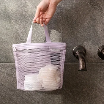 Tragbare Make-up-Tasche aus Netzstoff, wasserdicht, Badetasche, Sporttasche, Aufbewahrungstasche