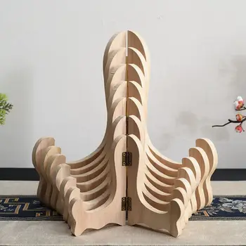Holz Lager regal Porzellan teller Displayst änder faltbar dekorative Rack Holz Staffelei Platte Tee Kuchen