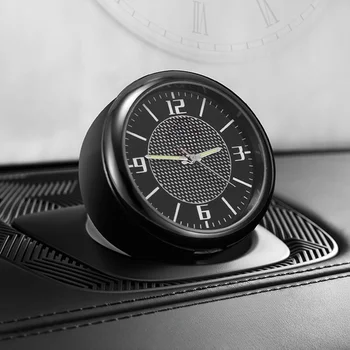 Auto Uhr Leuchtende Mini Autos Interne Stick-On Digital Uhr Mechanik Quarz Uhren Auto Ornament 40mm 43mm