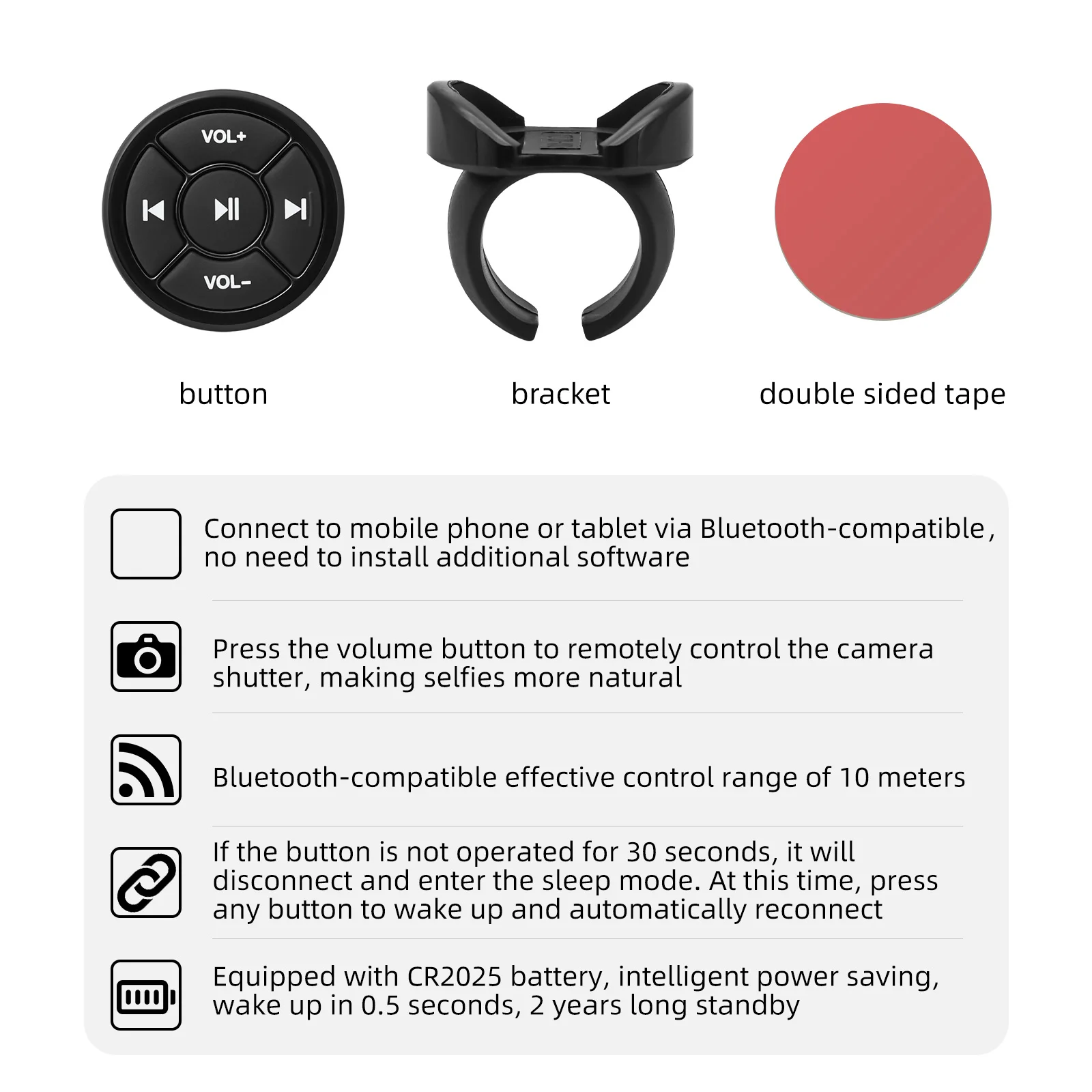 Fernbedienung, kabellose Medien, Bluetooth-kompatible Taste – Bild 6