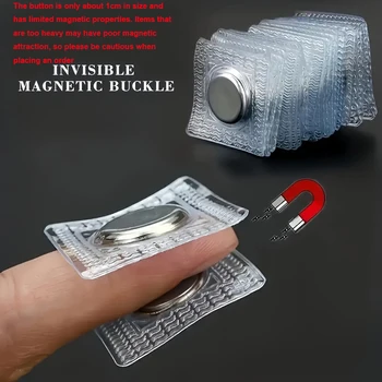 10er-Pack unsichtbare magnetische Druckknöpfe, 0,99 cm lange Metall-Nähknöpfe für Kleidung und Taschen