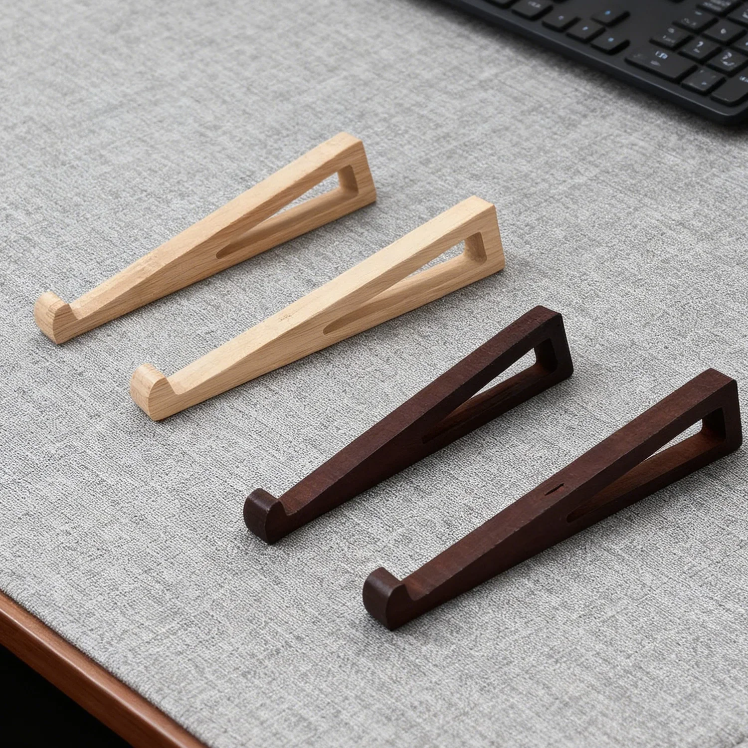 Holz-Desktop-Laptop-Ständer, Kühlpad, ergonomisches – Bild 4