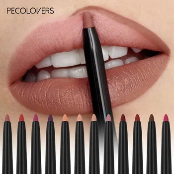 Wasserdichter, mattierter Lipliner-Stift, roter Konturtönungs-Lippenstift, langlebig, antihaftbeschichtet