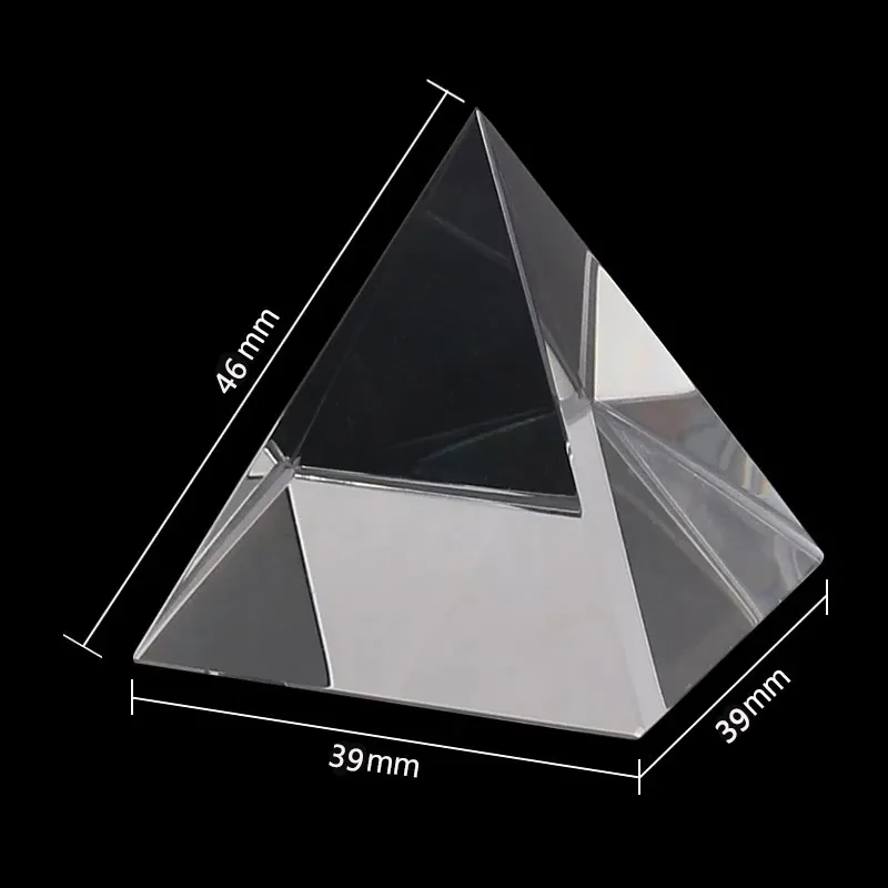 Prisma, optisches Glas, Kristallpyramide, 40 mm Seitenlänge – Bild 2