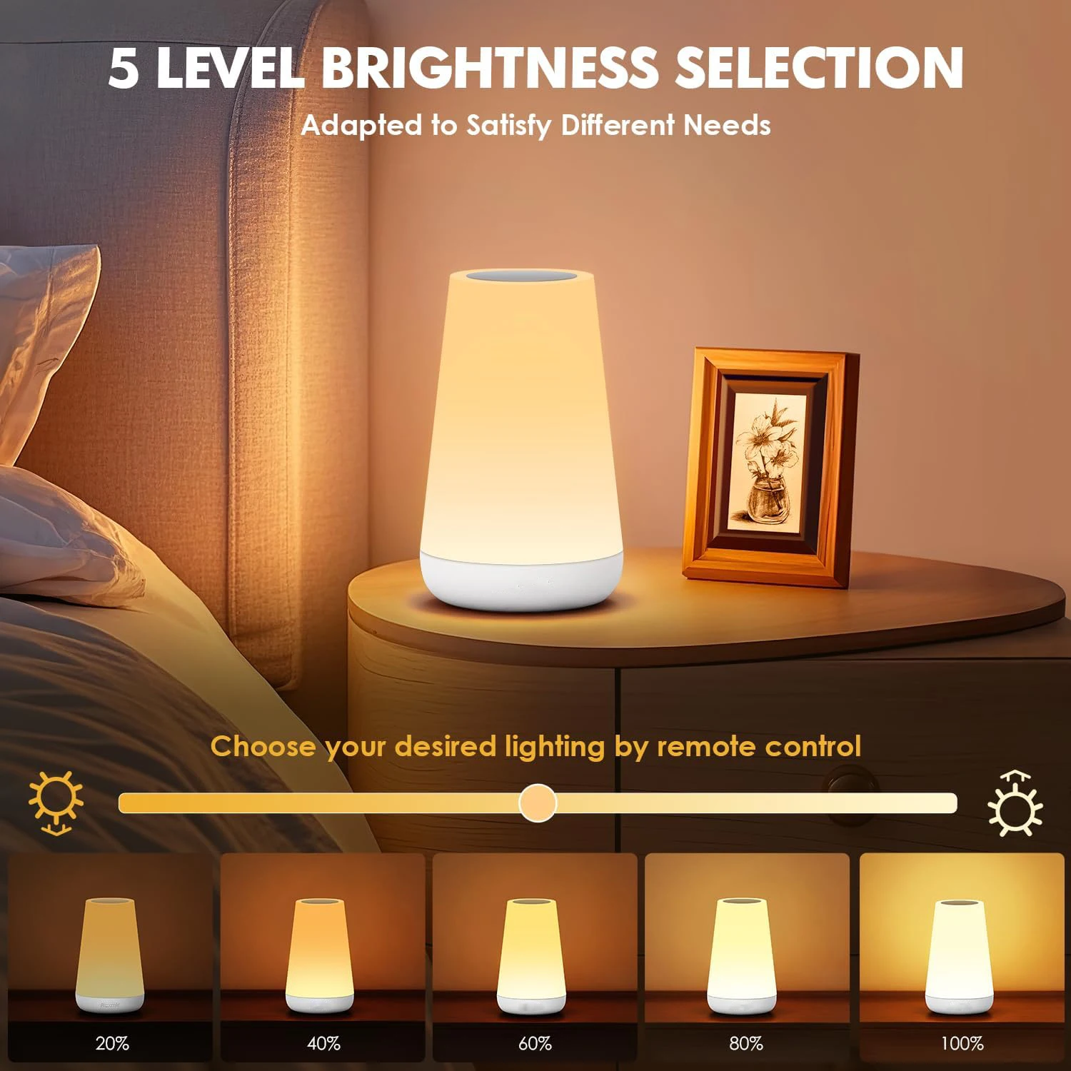 LED 13-Farbwechsel-Nachtlicht, Fernbedienung, Touch-USB – Bild 5