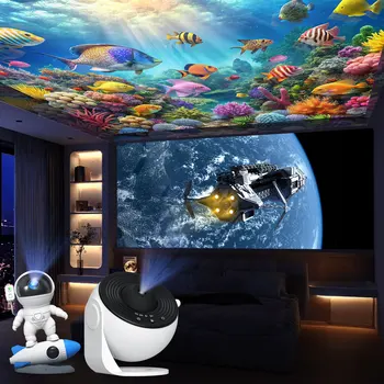 Nachtlicht Galaxy Projektor Sternenhimmel Projektor Planetarium Lampe 6er Pack