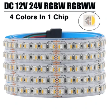 RGBW RGBWW LED-Streifen DC 12 V 24 V 4 Farben in 1 Chip SMD 5050 60 108 120 LEDs/M flexibles