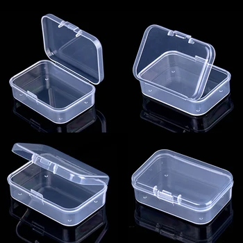 Mini-Kunststoffbox, rechteckige Box, durchscheinende Box, Verpackungsbox, Aufbewahrungsbox, staubdicht