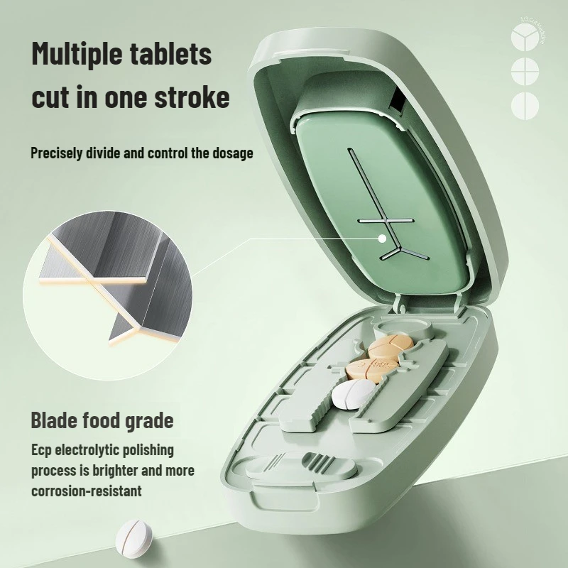 Medikamententablett Quartering Pillenteiler 2/3/4 Teile – Bild 6