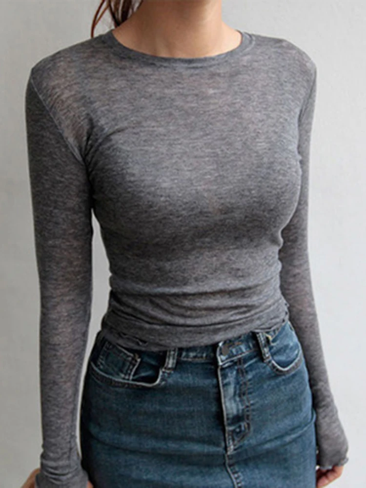 Hohe Qualität Plain T Shirt Frauen Elastische Grundlegende