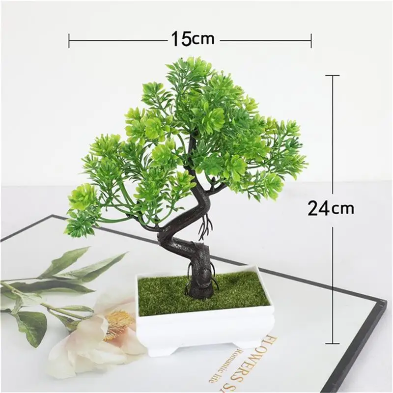 Garten arrangement ornamente kunststoff pflanzen bonsai klein – Bild 6