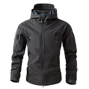 Männer Winter Herbst Softshell Fleece Jacken Winddicht Outdoor Angeln Wandern Jagd Thermische Camping Cargo