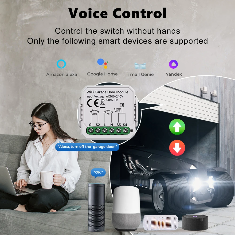 Tuya Mini WiFi Garagentoröffner Smart Life App Fernbedienung – Bild 5