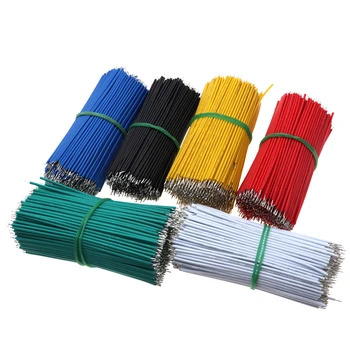 24AWG Zinn-Überzogene Breadboard PCB Solder Kabel 24AWG 8cm Fly Jumper Draht Zinn Leiter Drähte (120 Stück)