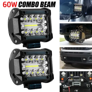 12V 60W LED Bar Offroad Spot Flut Combo LED Licht Bar Arbeit Licht Für Lkw Auto SUV ATV UTV 4WD LED