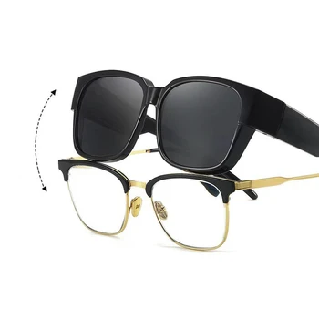 Mode Polarisierte Sonnenbrille Abdeckung Über Myopie Brillen Tragbare Männer Frauen Vintage Angeln Fahren