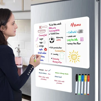 A3+A4 Magnetische, trocken abwischbare Tafel, Kühlschrankmarker, Whiteboard-Blatt, löschbarer, flexibler
