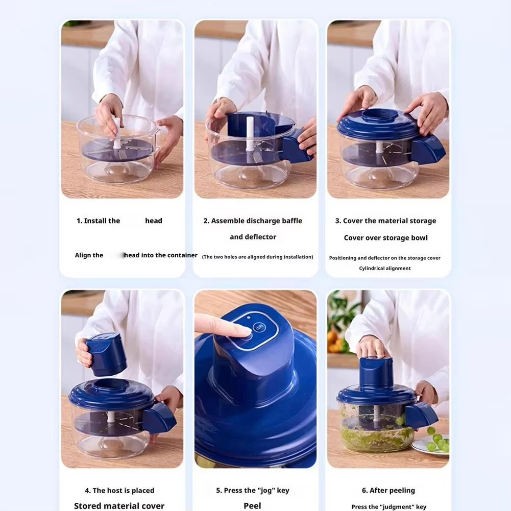 Wiederaufladbarer Obstschäler, automatische elektrische – Bild 5