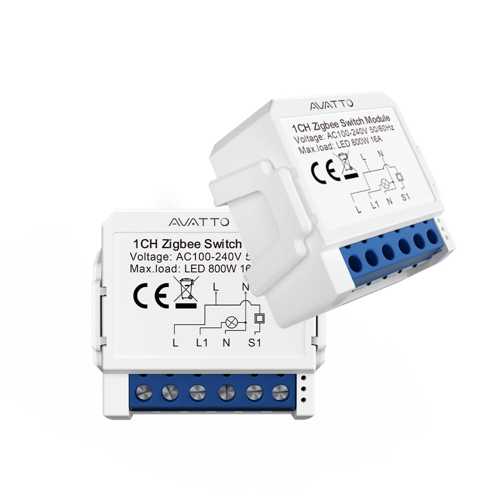 AVATTO ZigBee Tuya 1/2/3/4 Gang Mini Smart Switch DIY Licht – Bild 6