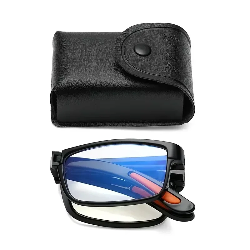 Klappbare Lesebrille mit Etui, Anti-Blaulicht-Brille – Bild 4