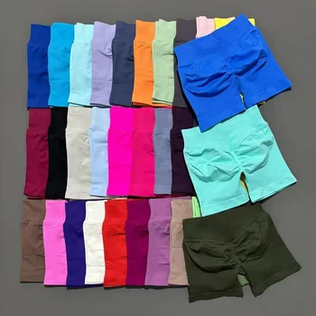 HISTELLO Sportshorts, 4,5 Zoll, hohe Taille, Damen-Yoga-Workout-Shorts, nahtlose Leggings