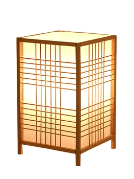 Bambus-Webarbeiten, Bambus-Handarbeiten, minimalistische Schlafzimmer- und Arbeitszimmer-Schreibtischlampe