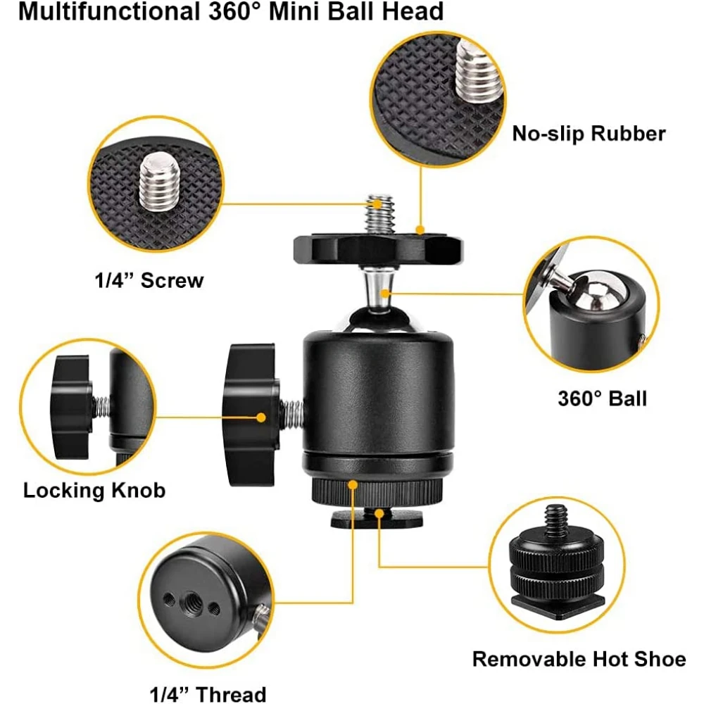 ERIKOLE Super Clamp mit 360° °   Mini Kugelkopf – Bild 5