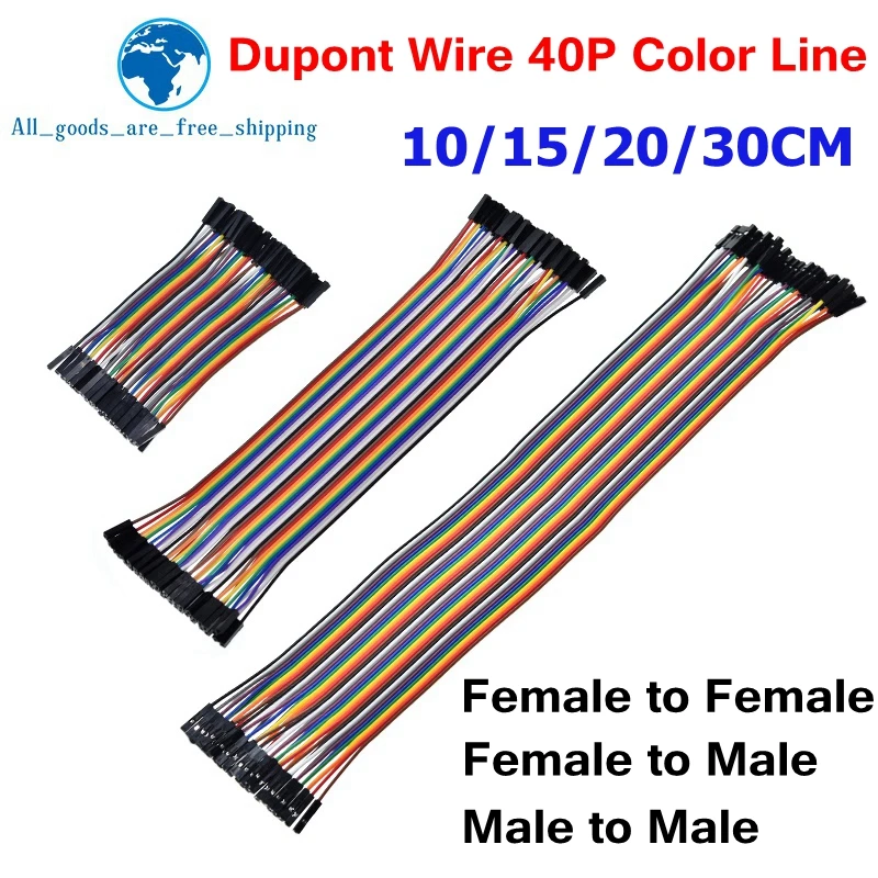 Für Dupont Line 10CM 20CM 30CM 40Pin Stecker auf Stecker +