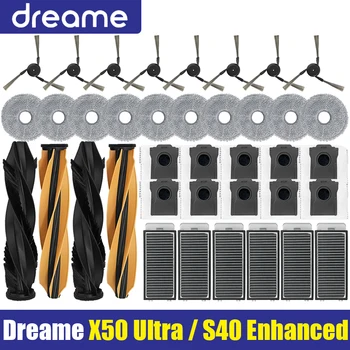 Dreame X50 Ultra / S40 Enhanced Edition Staubsaugerteile Hauptwalze Seitenbürste Hepa-Filter Mopptuch