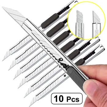 Utility Messer Edelstahl Papier Cut Box Cutter Werkzeuge Kit Nicht-Slip Klingen Unboxing messer Handwerk