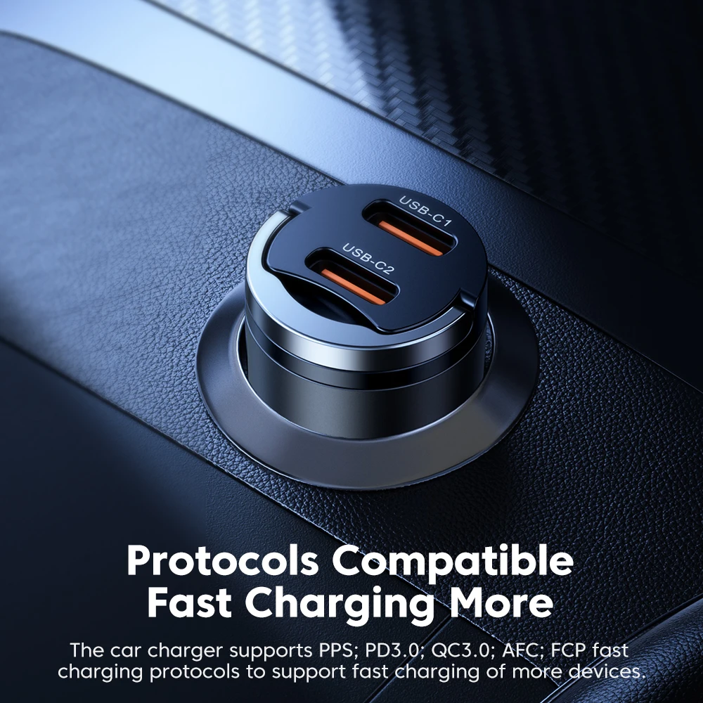 Toocki 45W USB Typ C Dual Ports Auto Ladegerät Quick Charge – Bild 6