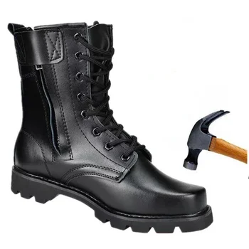 Arbeitssicherheitsschuhe für Herren, Plattform, Herren-Motorradstiefel, rutschfeste Stiefeletten für den