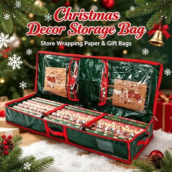 Weihnachts-Geschenkpapier-Aufbewahrungsorganizer 40 Zoll Langlebige 600D Oxford-Stoff