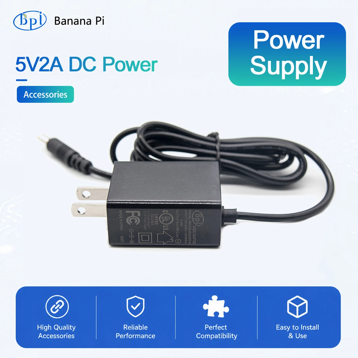 Netzteil 5 V 2 A für Banana Pi BPI-M2+/M3/M64/M2 Ultra