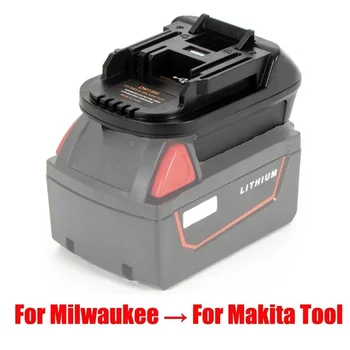 DM18M Batteriekonverter-Adapter für Milwaukee 18 V für Dewalt 20 V Li-Ionen-Akku, umwandelbar in für Makita 18