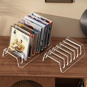 6-Fach Klares Acryl CD-Präsentationsregal Multifunktionales CD-Display-Organizer für Schallplatten Kassetten