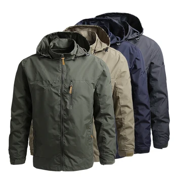 Wind breaker Männer taktische Jacke wasserdichte Outdoor-Kapuzen mantel Sport Militär europäische Größe S-5XL