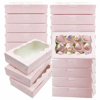 Kraftpapier Kuchen Süßigkeiten Boxen Rechteck Offenes Fenster Hochzeit Schmuck Schokolade Geschenk Verpackung