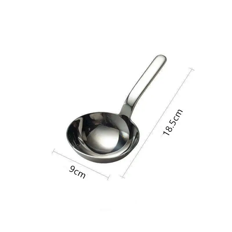 1Pcs Edelstahl Vertiefen Esslöffel Suppe Schöpfkelle Kurzen – Bild 6