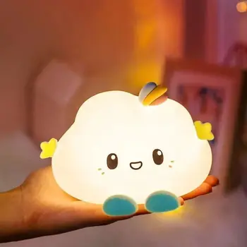 Niedliche Wolke Nachtlicht Haupt dekoration Cartoon kreative Tisch lampe tragbare Mini Nachttisch lampe Kinder