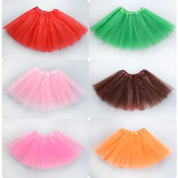 Mädchen elastische Ballett Dancewear Tutus Minirock für Geburtstagsfeier Tanz 3-lagiger Tüll Tutu Rock