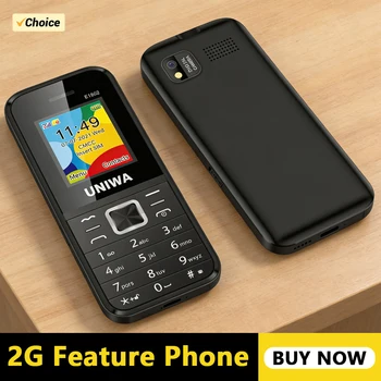 UNIWA E1802 GSM Senioren-Tastenhandy Lange Standby-Zeit Große Tasten Lauter Ton FM-Radio Dual-SIM Entsperrtes