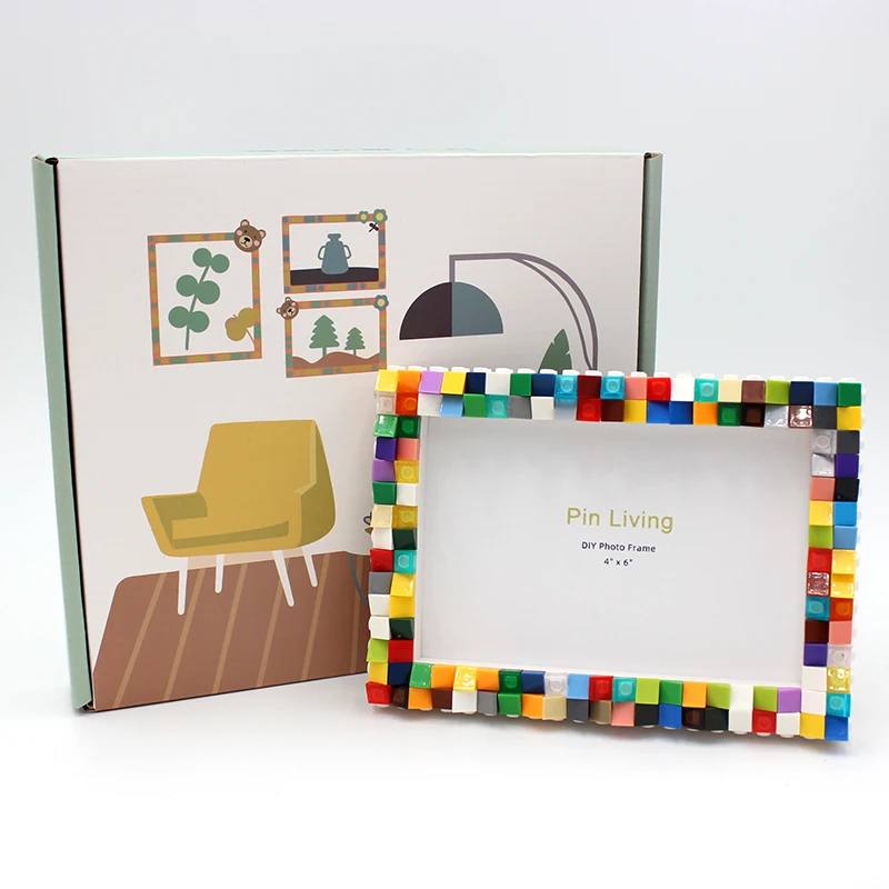 DIY Kinder Fotorahmen Baustein Fotorahmen kreative Fotorahmen – Bild 6