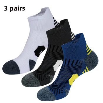 3/9 Paar rutschfeste Sportsocken für Damen und Herren, verdickter Handtuchboden, professionelle Laufen