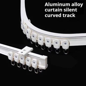 3/5M Flexible Biegsame Vorhangschiene Schlafzimmer Balkone Badezimmer Raumteiler Decke Silent Track Home