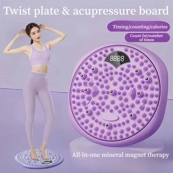 Fitness-Taillendrehscheibe mit Fußmassage, Tragbare Magnetische Fußmassage-Drehmaschine