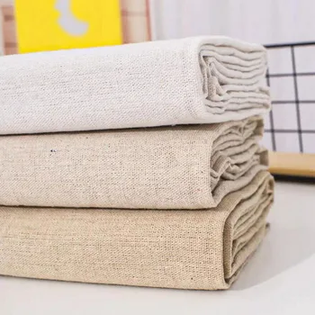 50 x 150 cm roher Stoff Hanf Baumwolle Leinen Stoff Sackleinen Textur zum Nähen Patchwork Malerei Quilten